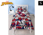 Spiderman Single Bed Quilt Cover Set - Metropolis