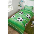 Goal Football Single Duvet Cover and Pillowcase Set