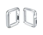 New for IWatch Series 4 44mm Aluminum Frame Built-in Magnets Protection Watch Case Cover - Silver
