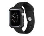 New for IWatch Series 4 40mm Aluminum Frame Built-in Magnets Protection Watch Case Cover - Black
