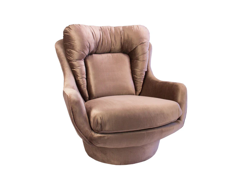 Hemingway Velvet Lounge Chair - Rose