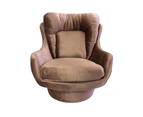 Hemingway Velvet Lounge Chair - Rose
