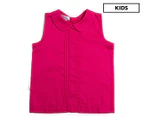 Bobbie Fox Girls' Collar Sleeveless Top - Hot Pink