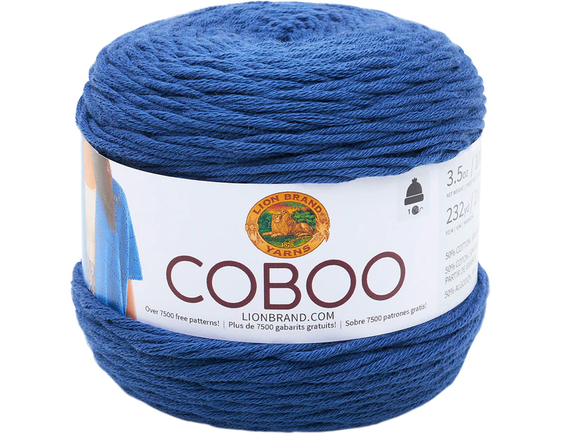 Lion Brand Coboo-Steel Blue