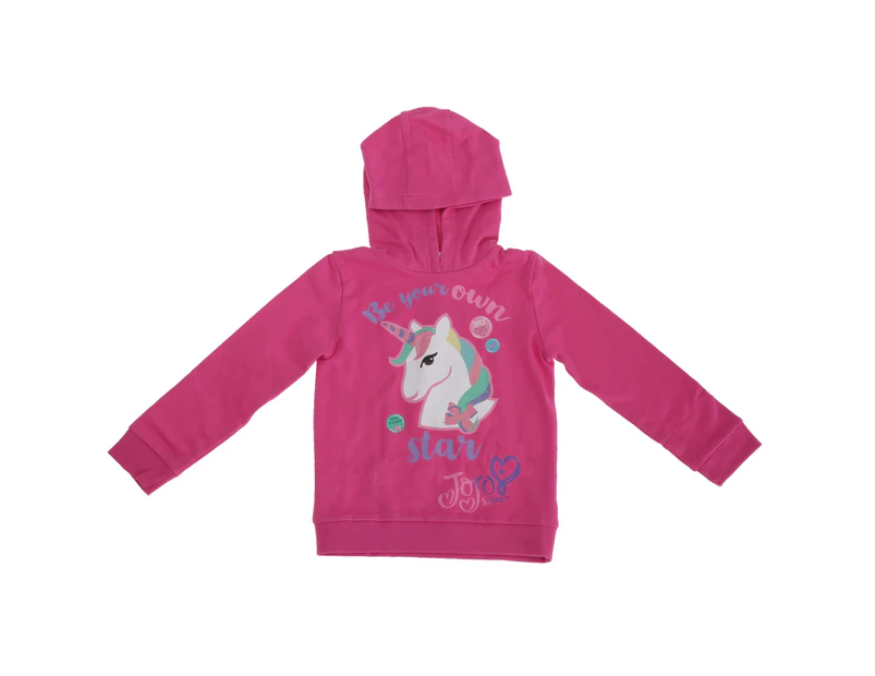 Jojo Siwa Childrens Girls Be Your Own Star Unicorn Hoodie (Hot Pink) - PG109