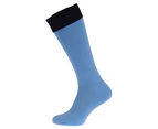 Apto Childrens/Kids Contrast Football Socks (Sky Blue/Navy) - K363