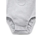 Purebaby Bumble Bodysuit - Pale Grey Melange
