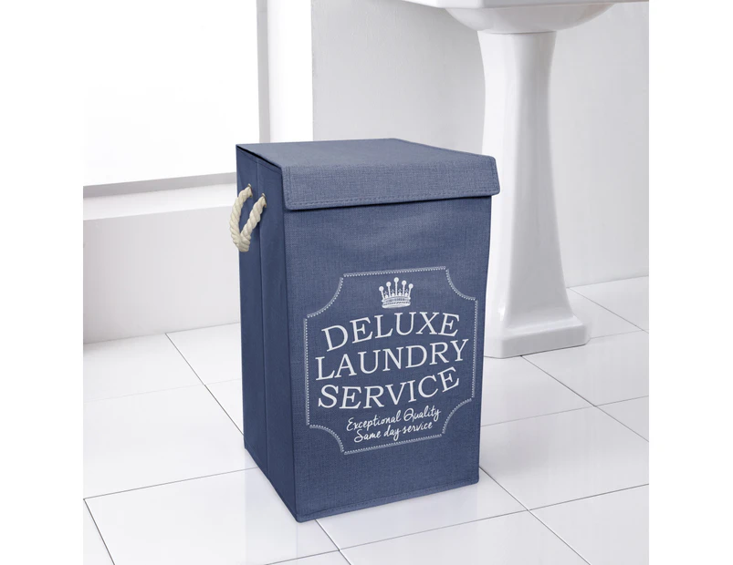 Country Club Deluxe Laundry Hamper, Blue