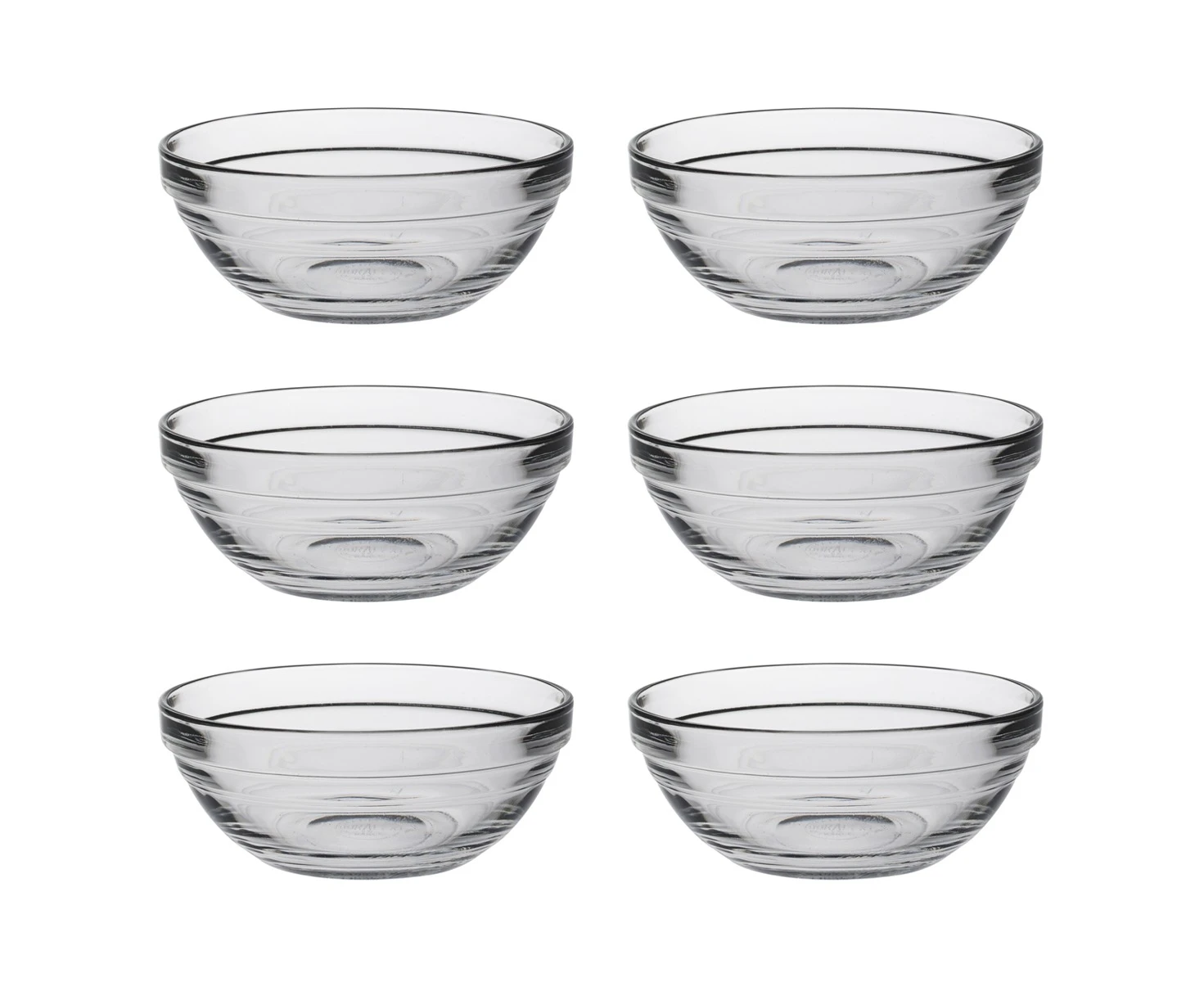 Duralex Set of 6 Lys Round Stacking Bowl, 12cm