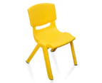 120x60cm Yellow Rectangle Kid's Table and 6 Yellow Chairs
