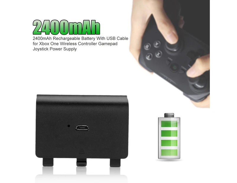2400mAh Rechargeable Battery With USB Cable for Xbox One Controller Gamepad