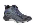 Merrell Women's Siren Edge Mid Waterproof Trail Walking Hiking Boots Shoes - Black