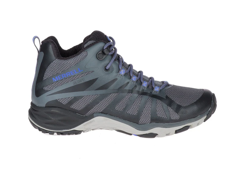 Merrell Women's Siren Edge Mid Waterproof Trail Walking Hiking Boots Shoes - Black