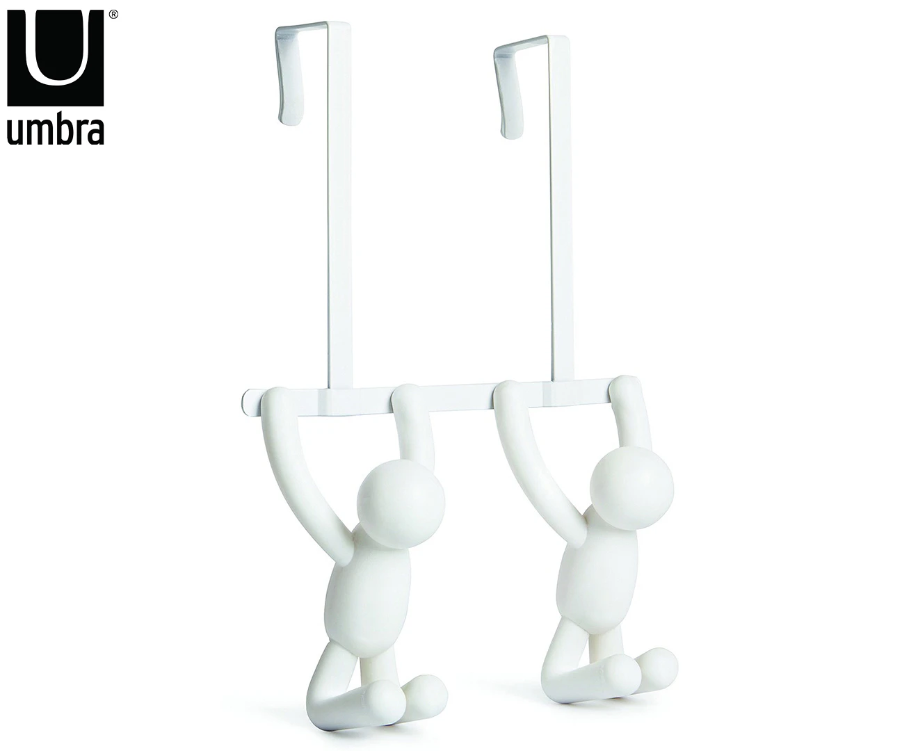 Umbra Buddy Over The Door Double Home Stroage/Clothing Hook White 21.5x11x32cm