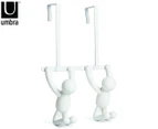 Buddy Over The Door Double Hook - White