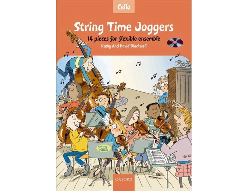 String Time Joggers Cello book + CD 14 pieces for flexible ensemble