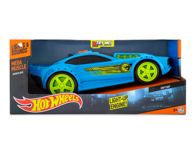 Hot Wheels Mega Muscle Car w/ Lights & Sounds - Blue/Green