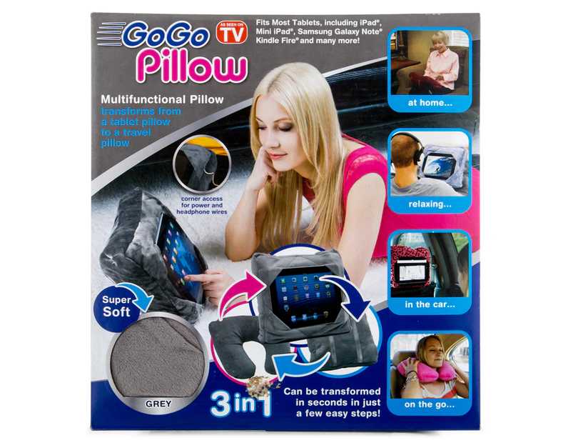 GoGo 3-in-1 Multifunctional Travel, Neck & Tablet Pillow