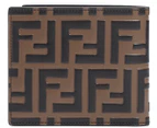 Fendi FF Logo Portafogli Bifold Wallet - Brown