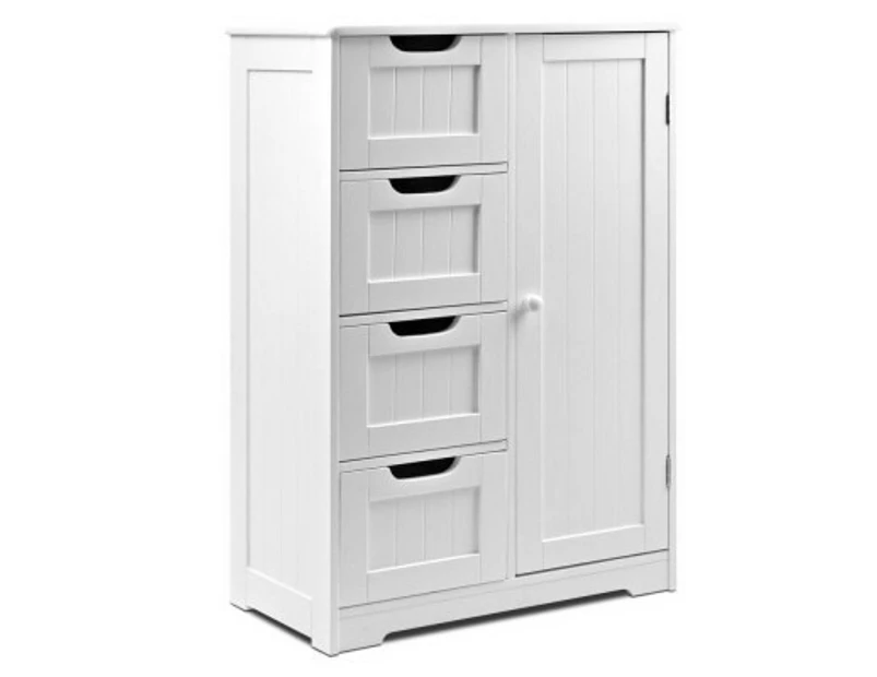 Ana Bathroom Tallboy Storage Cabinet - White - Free Shipping.