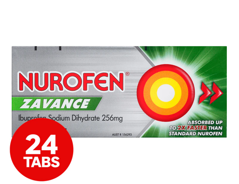 Nurofen Zavance Ibuprofen 256mg 24 Tabs