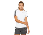 Adidas Women's Designed 2 Move 3-Stripes T-Shirt - White