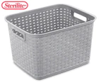 Sterilite Tall Weave Storage Basket - Cement