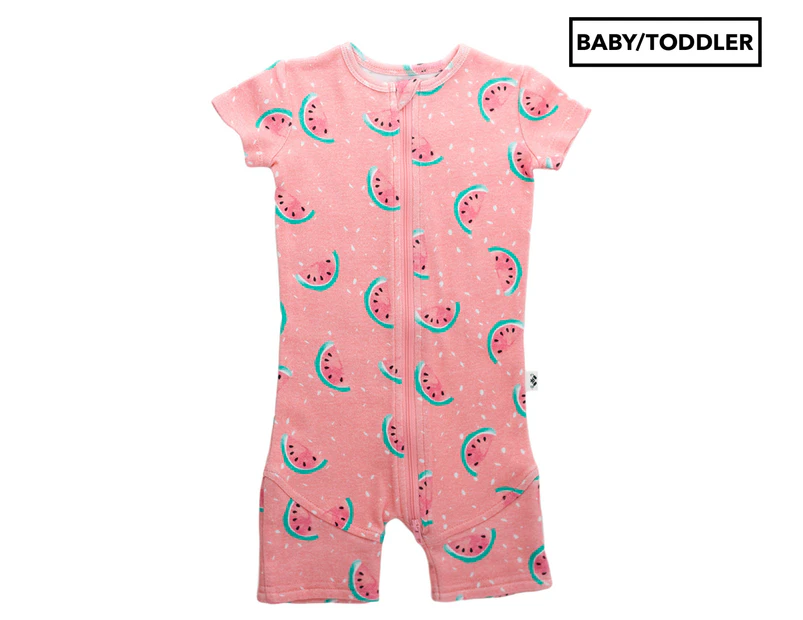 Little Bubba Baby Melon Zip Suit - Melon Print