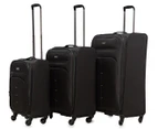 Antler Aura 3-Piece 4W Softcase Luggage/Suitcase Set - Black