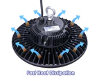 DELight庐 100W UFO LED High Bay Light Lamp 12000lm Commercial Industry Factory