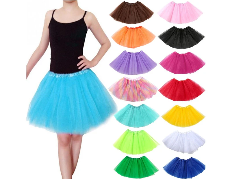 New Kids Tutu Skirt Baby Princess Dressup Party Girls Costume Ballet Dance Wear - burgundy