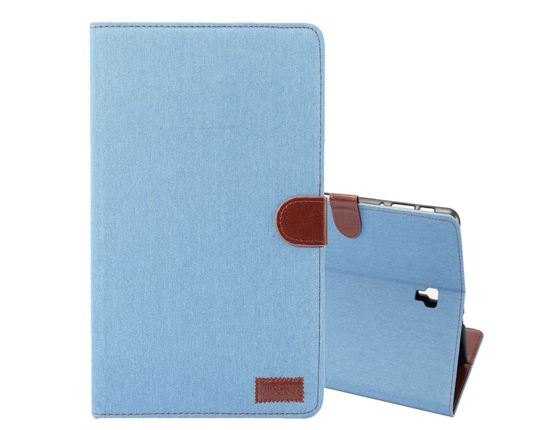 For Samsung Galaxy Tab S4 10.5in Case Blue Denim Texture PU Leather Folio Cover