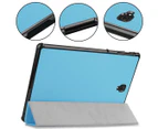 For Samsung Galaxy Tab Case S4 10.5in Blue Custer Texture PU Leather Folio Cover