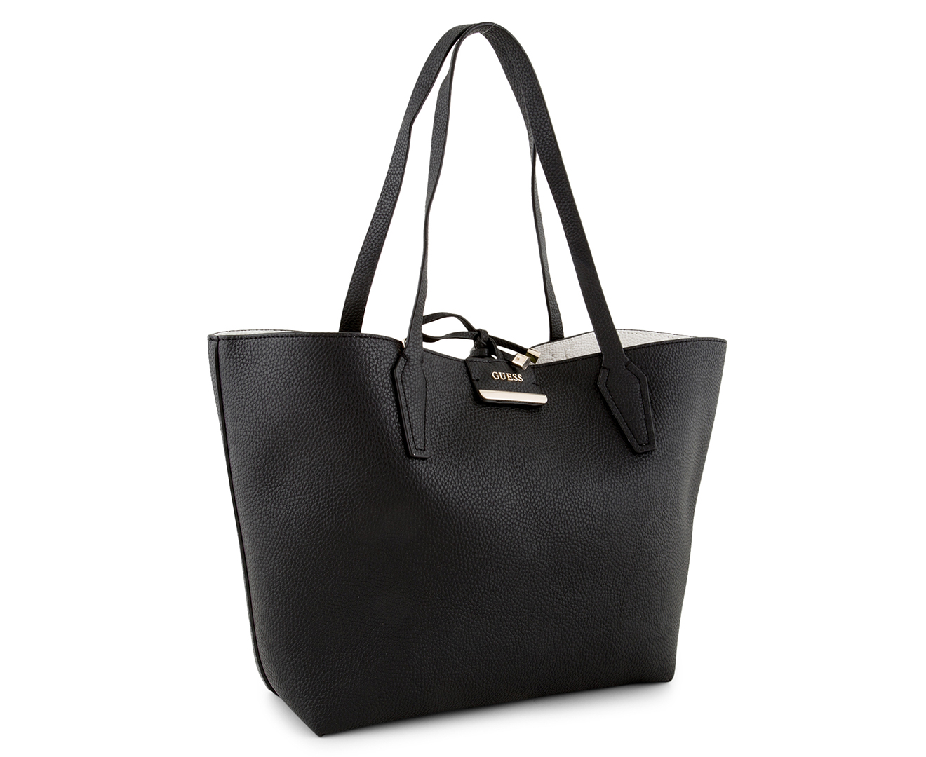 GUESS Bobbi Inside Out Reversible Tote - Black/White | Catch.co.nz