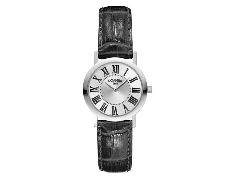 Roamer Women's 17mm Limelight Leather Watch - White/Silver/Black