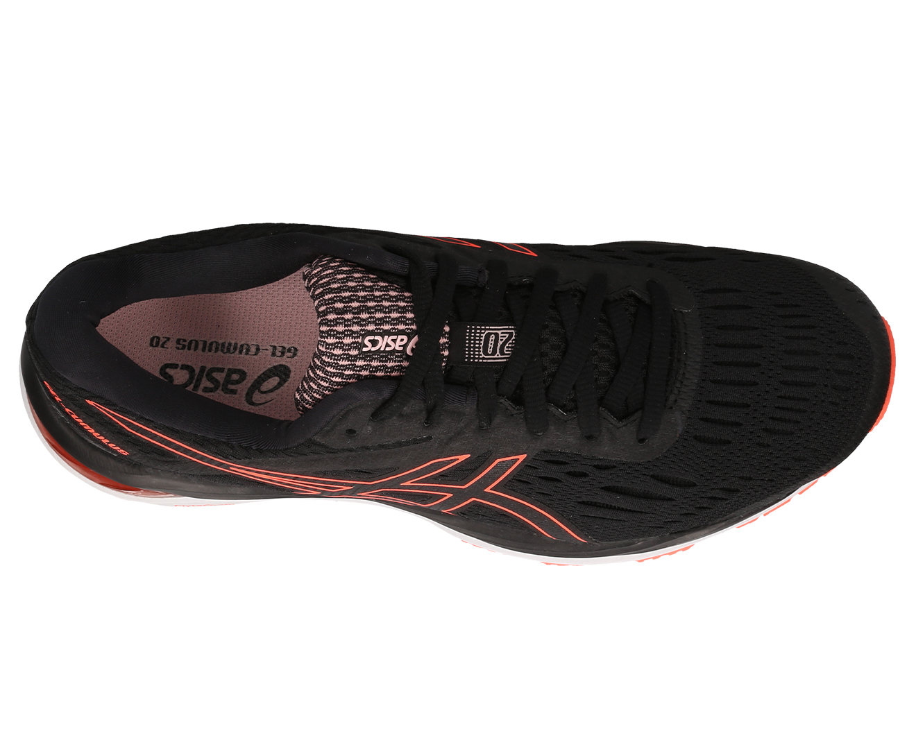 ASICS Women s GEL Cumulus 20 Shoe Black Flash Coral Catch .nz