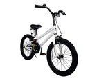 RoyalBaby BMX 16'' Freestyle Kids Bike, Boy's Bikes Girl's Bicycle Kickstand Water Bottle & Bell 16 inch Wheels, White
