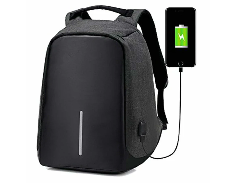 OUTNICE Anti-theft Laptop Backpack Business Bags with USB Charging Port School Travel Pack Fits Under 15.6 Inch Laptop - Black