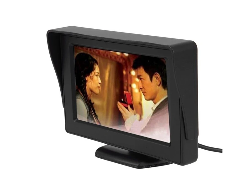 LCD Car Reverse Rearview Monitor Color Camera DVD VCR Remote Control 4.3' TFT