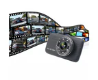 1080P Car Video Recorder 4-Inch Display Dual Lenses Camera With Night Vision