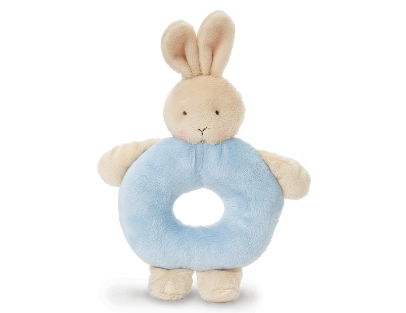 Bunnies By The Bay Ring Rattle Bunny - Blue