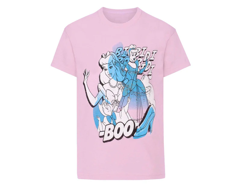 Disney Childrens Girls Cinderella Bibbidi Bobbidi Boo T-Shirt (Pink) - NS4177