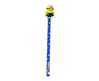 Despicable Me Minions Official Pencil With Rubber Topper (Blue) - SG7128