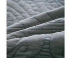 Luxury 100% Cotton Coverlet / Bedspread Set Comforter Quilt  for King / Super King size Bed 250x270cm Steel Grey