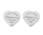 Tiffany & Co. Return To Tiffany Mini Heart Tag Earrings - Silver