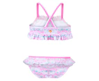 Escargot Girls' Summer Swan Bikini Set - Pink