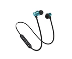 Select Mall Workout Headphones Playback Noise Cancelling Headsets with Built-in Magnet - BLUE