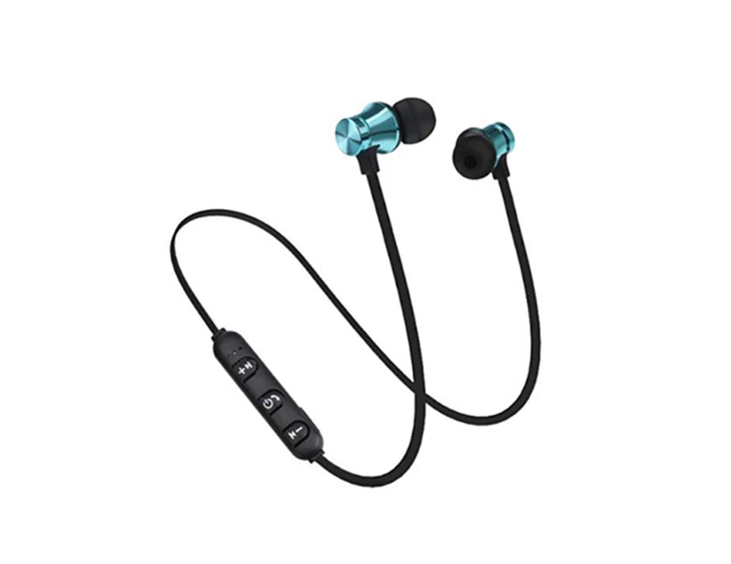 Select Mall Workout Headphones Playback Noise Cancelling Headsets with Built-in Magnet - BLUE