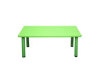 120x60cm Green Rectangle Kid's Table and 8 Green Chairs
