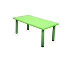 120x60cm Green Rectangle Kid's Table and 8 Green Chairs
